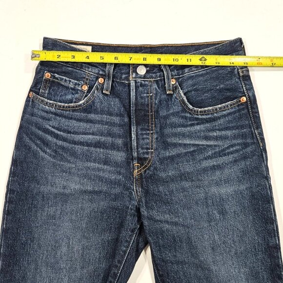 Levi’s 501 Men’s Original Fit Button Fly Jeans W27 L32 Dark Wash - Picture 8 of 10